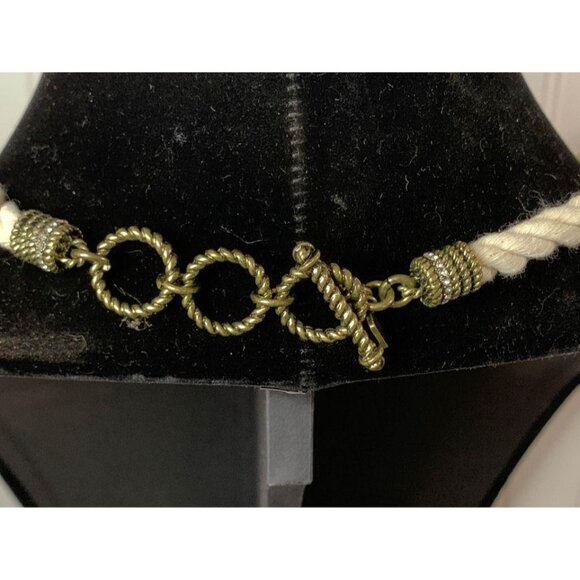 π 2/$30 π Banana Republic Tear Drop Gemstones, Bronze Closure Rope Necklace - Picture 6 of 6